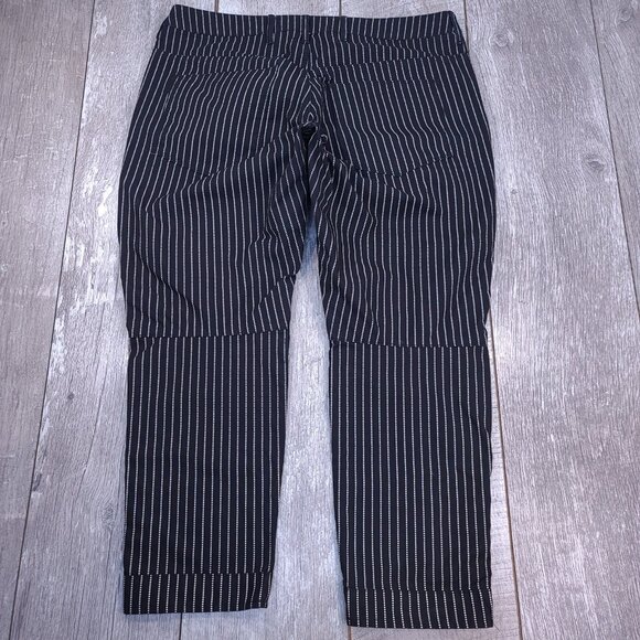 G-Star Jeans Womens 34x27 3D Boyfriend COJ Mid Rise Black Striped Pants - Picture 2 of 10